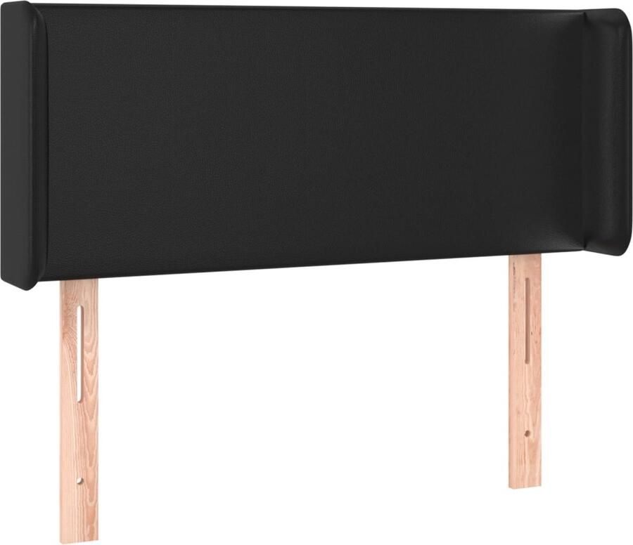 VidaXL Hoofdbord Kunstleer 93x16x78 88 cm Zwart Hoofd Bord Hoofdkussen Beddecoratie Slaap Accessoires Kunstleder Zwart Stapelbed - Foto 2