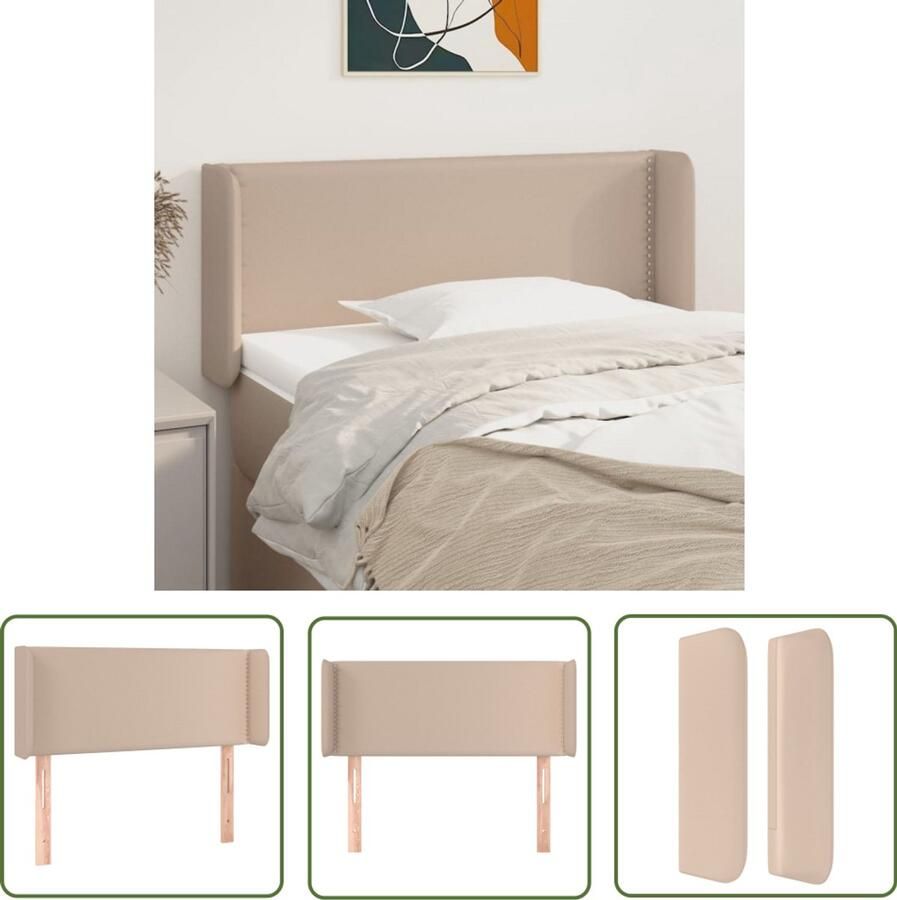 VidaXL Hoofdbord Kunstleer Cappuccino 103x16x78 88 cm Hoofd Bord Hoofdkussen Beddecoratie Kapstok Bedroom Decor Slaapkamervloer