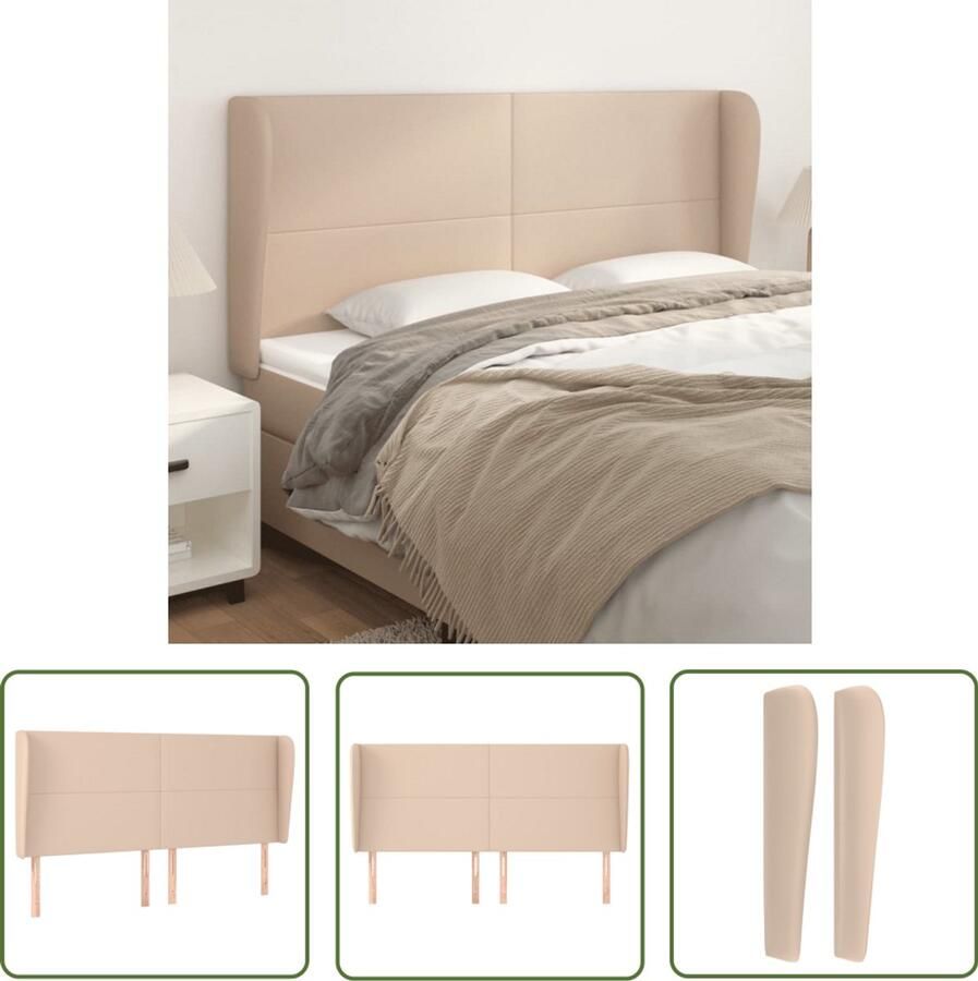 VidaXL Hoofdbord 163x23x118 128cm Cappuccino Kunstleer Hoofd Bord Hoofdbord Kopen Bedhoofdbord Kapstok Bedroom Decor Kamerdecoratie Bruine Meubels - Foto 2