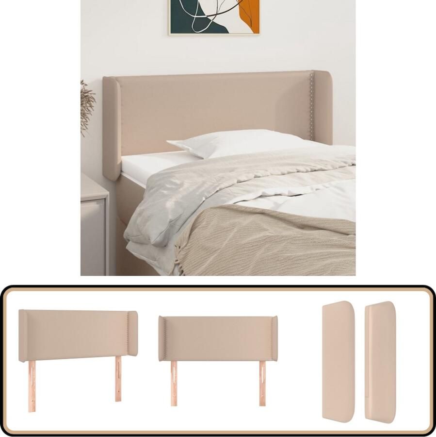 VidaXL Hoofdbord Kunstleer Cappuccino 83x16x78 88 cm Hoofd Bord Hoofdborden Beddecoratie Kapstokken Bedroom Decor