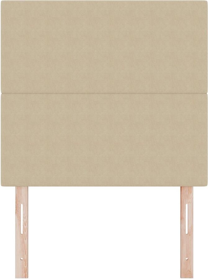 VidaXL Hoofdbord Eenvoudig Ontwerp Lichtgroen Grijs 90 cm Korduroy Stof - Foto 3