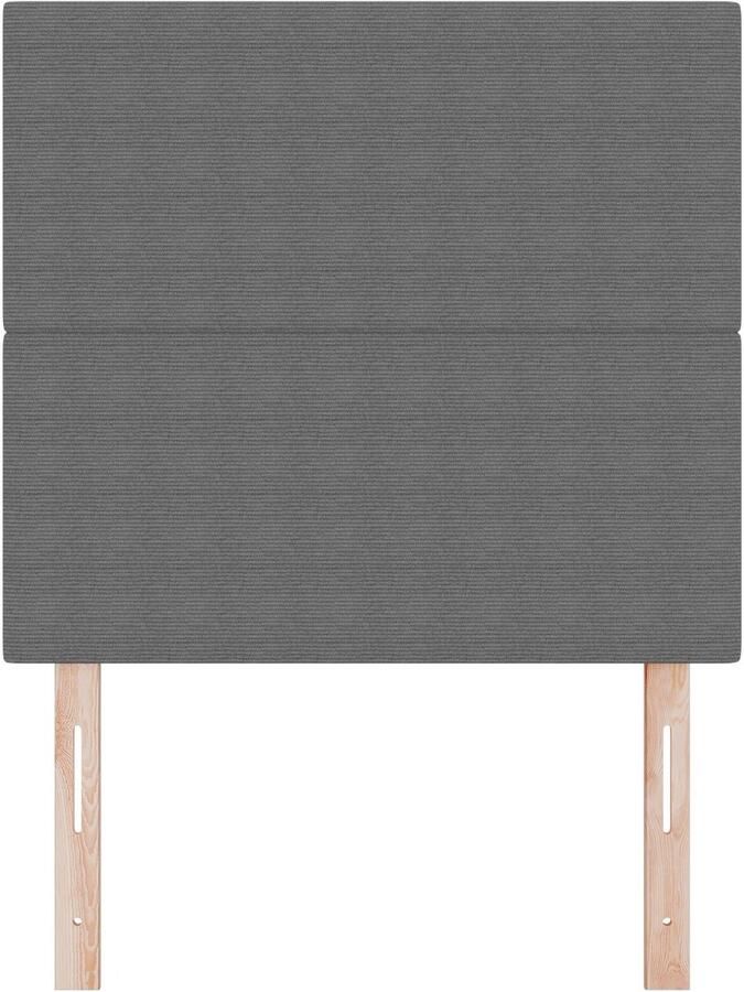 VidaXL Hoofdbord Eenvoudig Ontwerp Lichtgrijs 80 cm Corduroy Stof - Foto 3