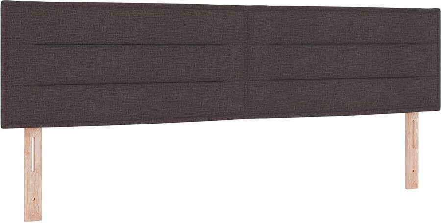 VidaXL Hoofdbord Hoogte Verstelbaar Handmatig Donkerbruin 180 cm Stof - Foto 2