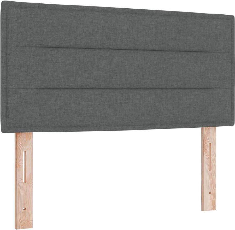 VidaXL Hoofdbord Donkergrijs Stof 100 x 7 x 78 cm Gestoffeerd Hoofdbord