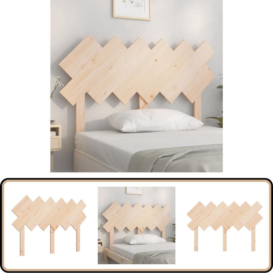 VidaXL Hoofdbord Massief Grenenhout 122 5x80 5 cm Hoofdboard Hoofdeinde Houten Hoofdbord Grenenhout Rustic Vintage Slaapkamerdecoratie Bedbanket