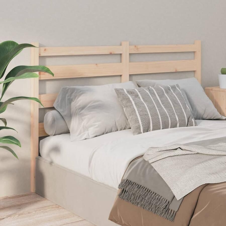 VidaXL Hoofdbord Massief Grenenhout 126x100 cm Houten Hoofdbord Hoofddekens Beddecoratie Slaapkamers Grenenhout Meubilair Trendy Interieur Massief Hout Modern Hoofdbord Comfortabel Hoofdbord - Foto 2