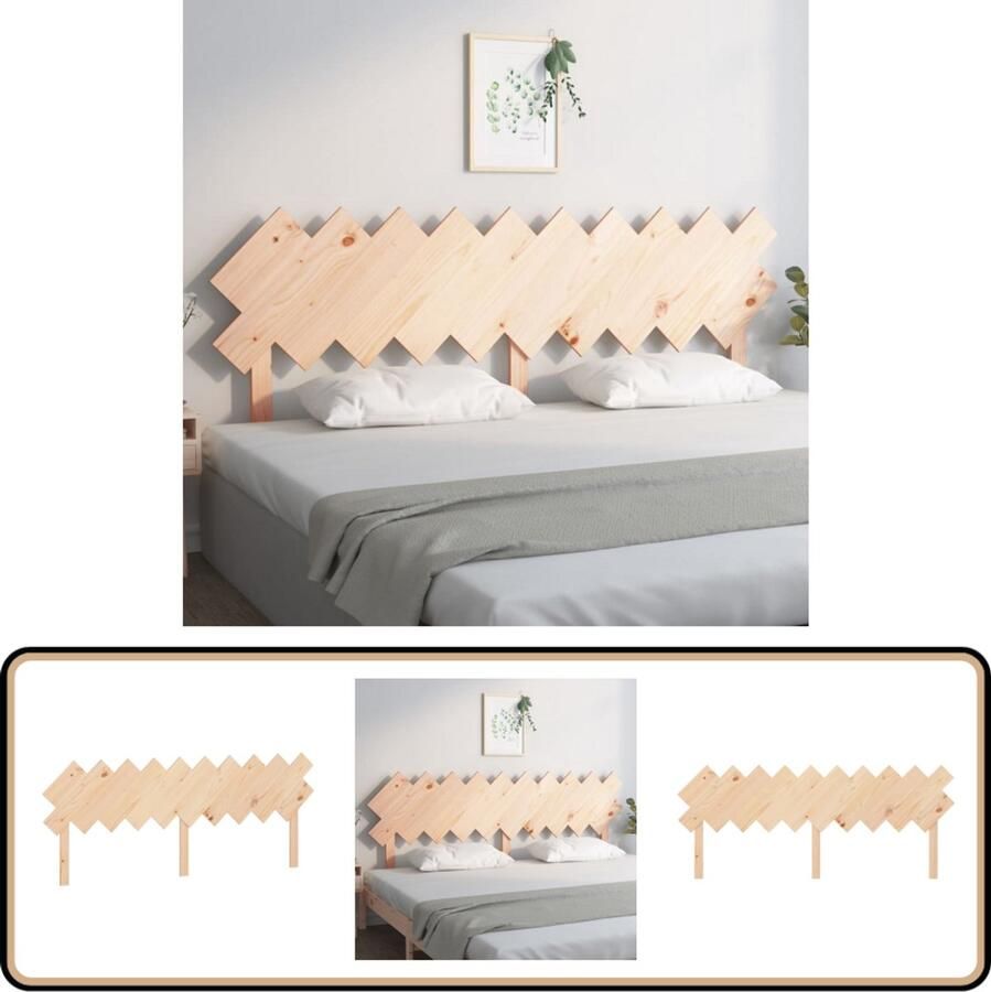 The Living Store Massief Grenenhouten Hoofdeinde 196 x 3 x 80.5 cm Rustiek Design Hoofdboard Hoofdeinde Houten Hoofdbord Rustic Decor Landelijk Interieur