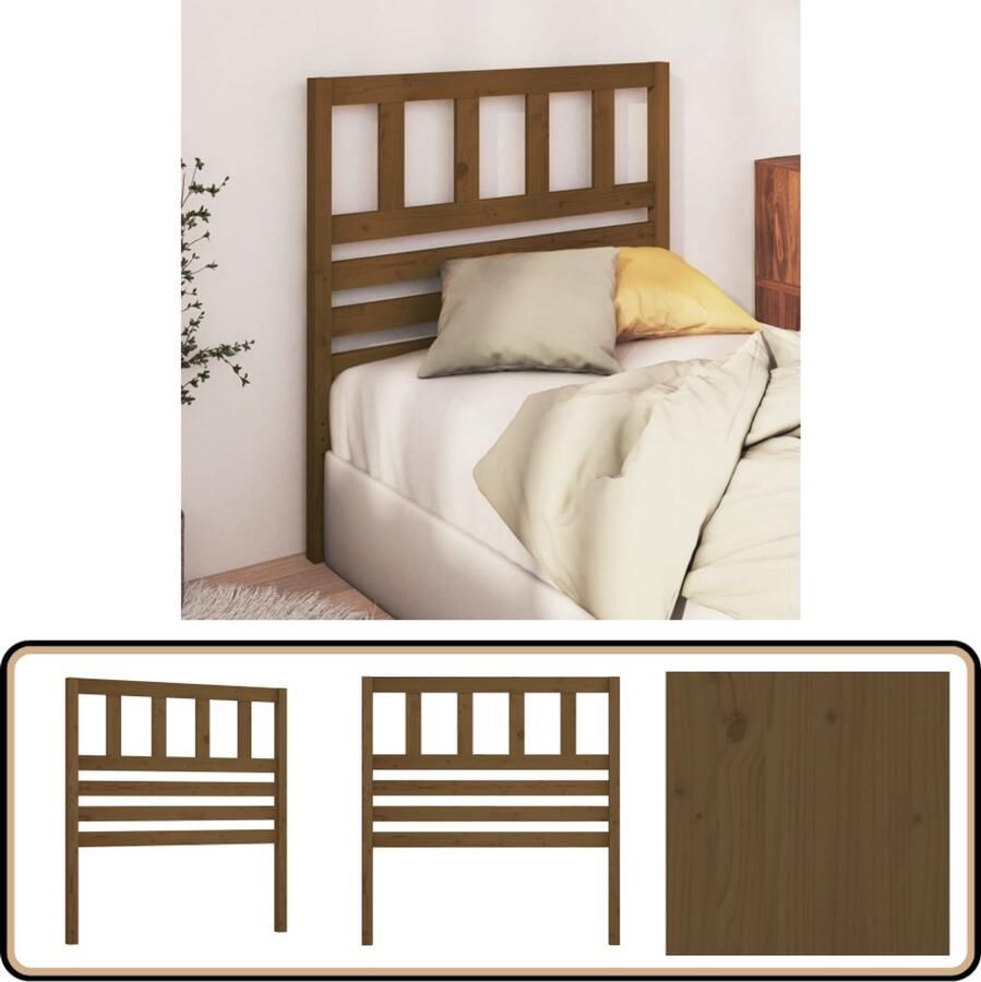 VidaXL Hoofdbord Massief Grenenhout Honingbruin Hoofd Bord Grenenhout Hoofdbord Klassieke Hoofdbord Bruine Hoofdbord Kamer Hoofdbord Online Kopen Hout Meubels Slaapkamers