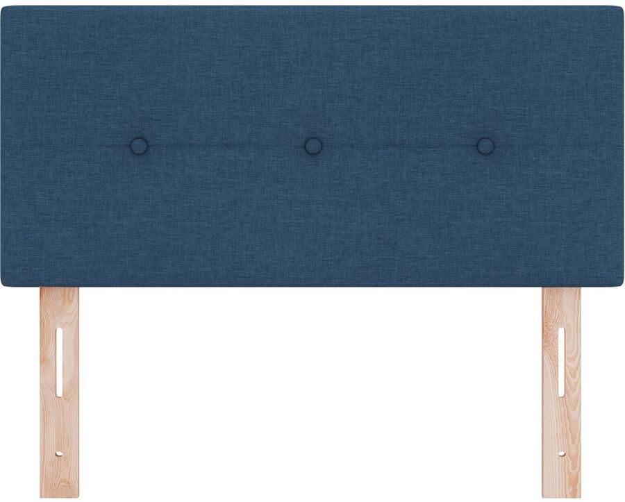 VidaXL Hoofdbord Blauw Hout 90 cm Lengte Simpel Gestoffeerd hoofdbord - Foto 2