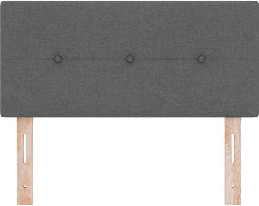 VidaXL Hoofdbord Donkergrijs Hout 90 cm Stijlvol ontwerp - Foto 2