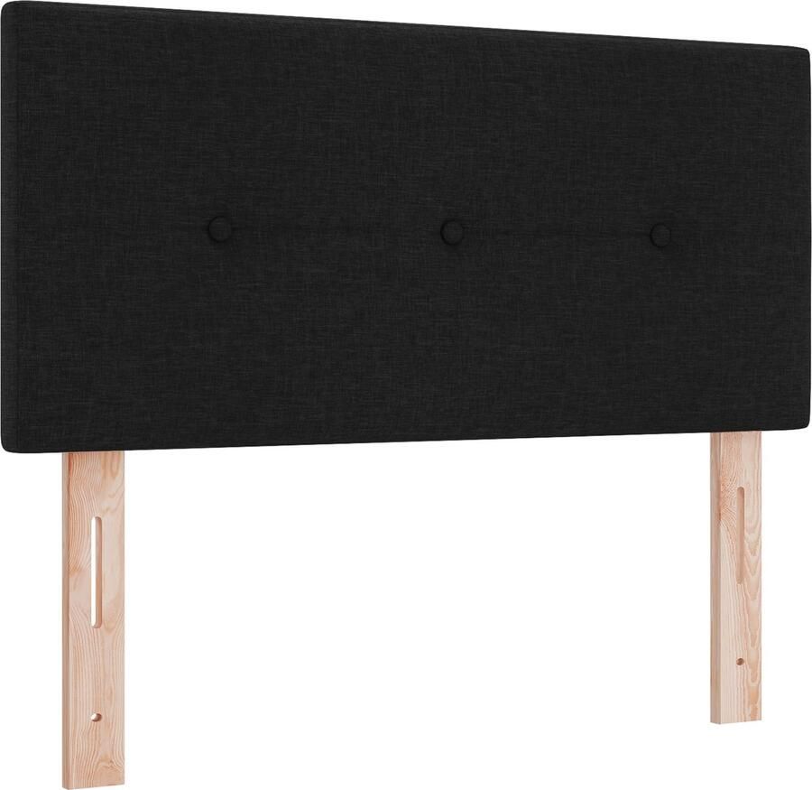 VidaXL LED Hoofdbord met LED -striplichten Handmatig Zwart 80 cm Stof