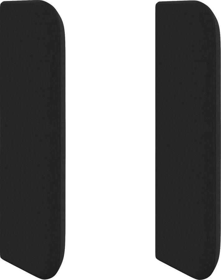 VidaXL Hoofdbord met hoofdeinde Zwart 40.5 x 4 x 40.5 cm Stof