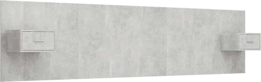 VidaXL Hoofdbord met kastjes bewerkt hout betongrijs