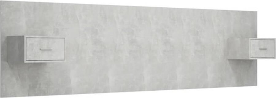 VidaXL Hoofdbord met kastjes bewerkt hout betongrijs - Foto 2