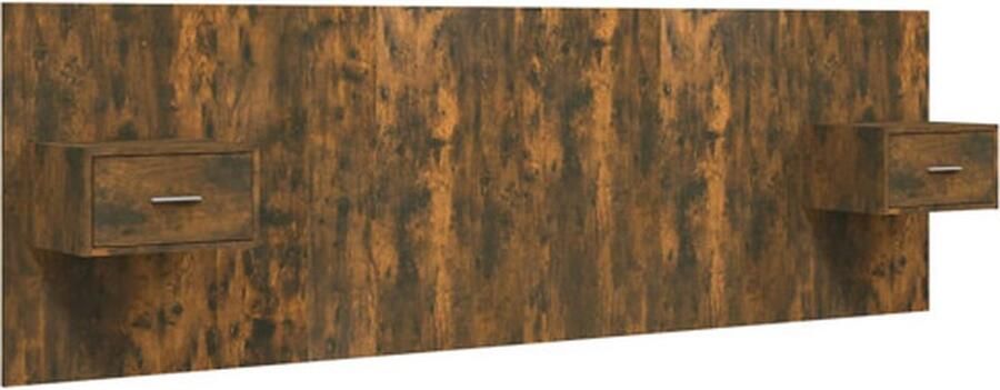 VidaXL Hoofdbord met kastjes bewerkt hout gerookt eikenkleurig - Foto 6