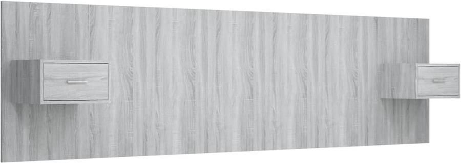 VidaXL Hoofdbord met kastjes bewerkt hout grijs sonoma eikenkleurig - Foto 5