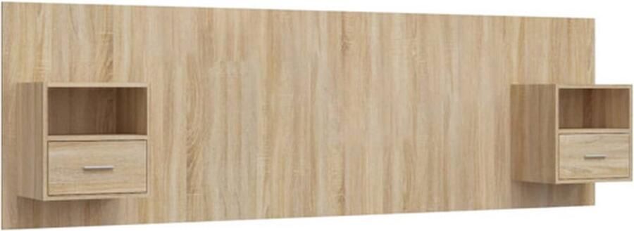 VidaXL Hoofdbord met kastjes bewerkt hout sonoma eikenkleurig - Foto 9