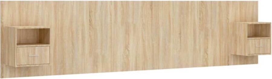 VidaXL Hoofdbord met kastjes bewerkt hout sonoma eikenkleurig - Foto 12