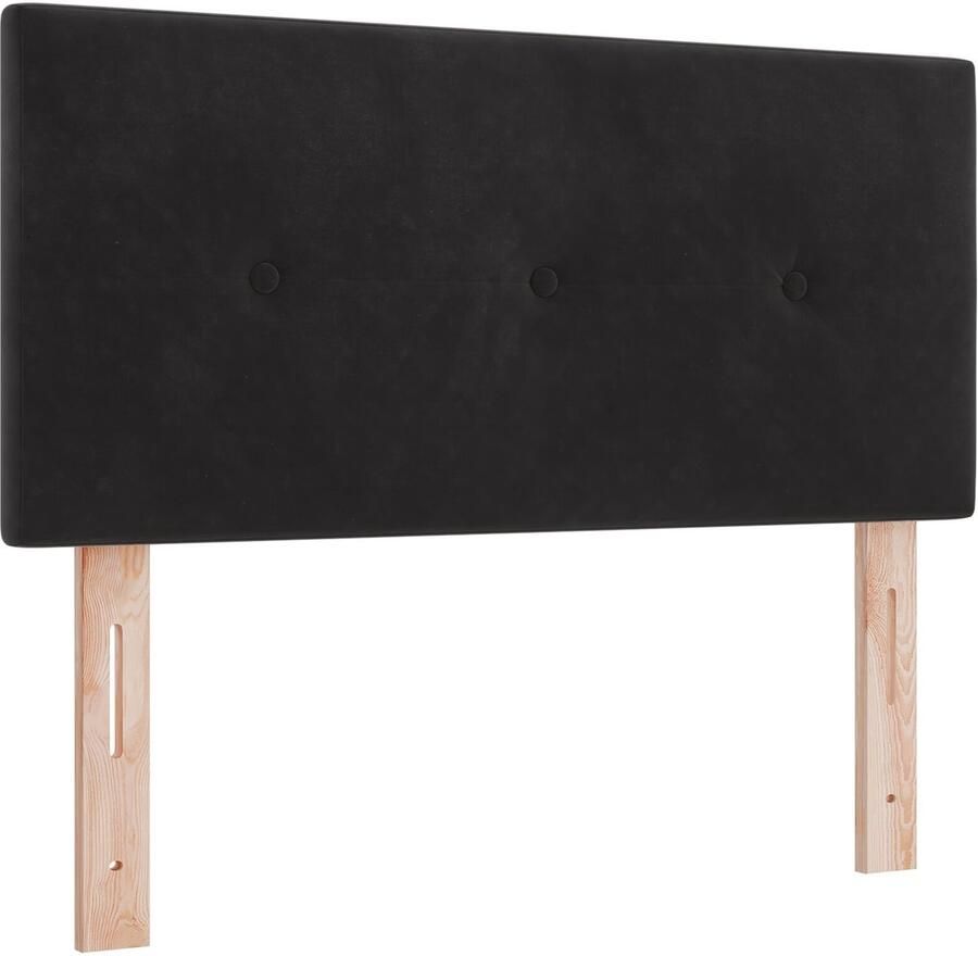 VidaXL Hoofdbord Zwart Hout 100 x 40 x 7 cm Duurzaam Bekleed hoofdbord