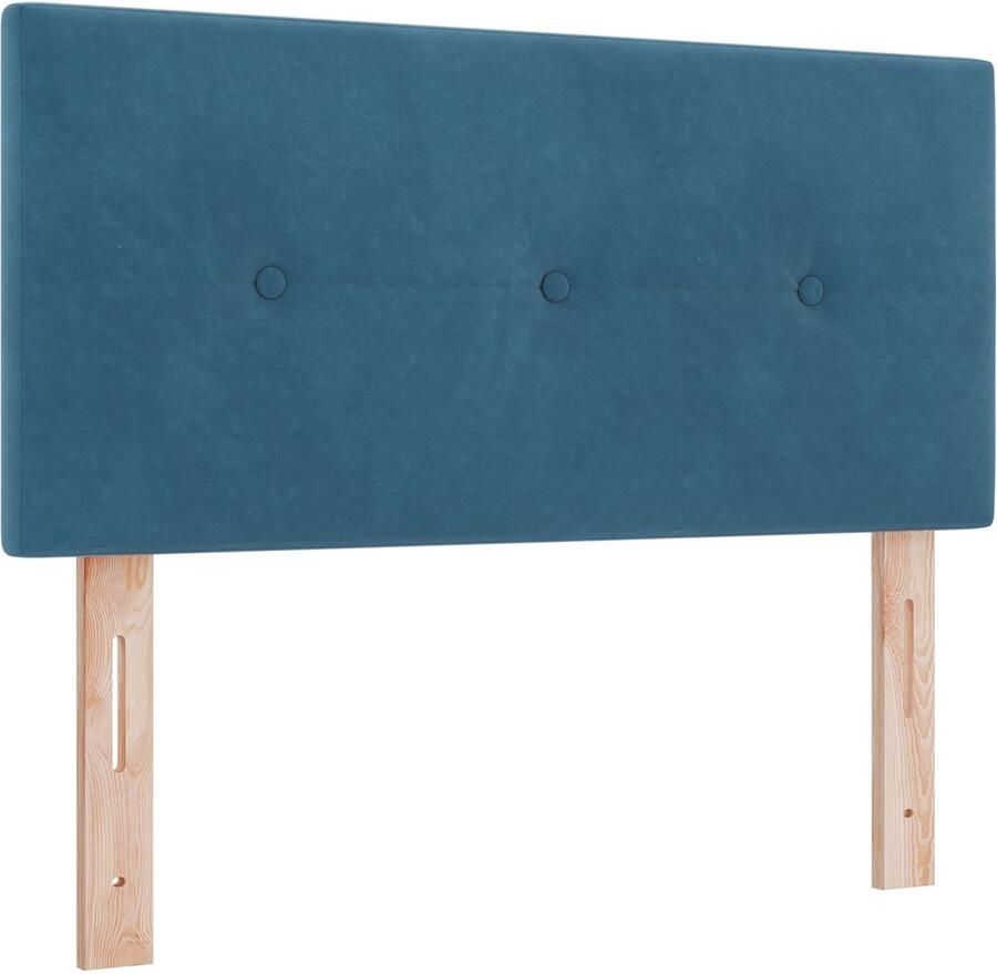 VidaXL Hoofdbord Wandgemonteerd Donkerblauw 100 cm Fluweel