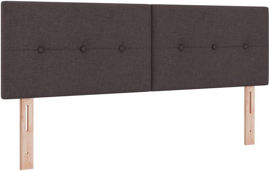 VidaXL Hoofdbord Set van 2 Donkerbruin Hout 140 cm Verstelbare voeten