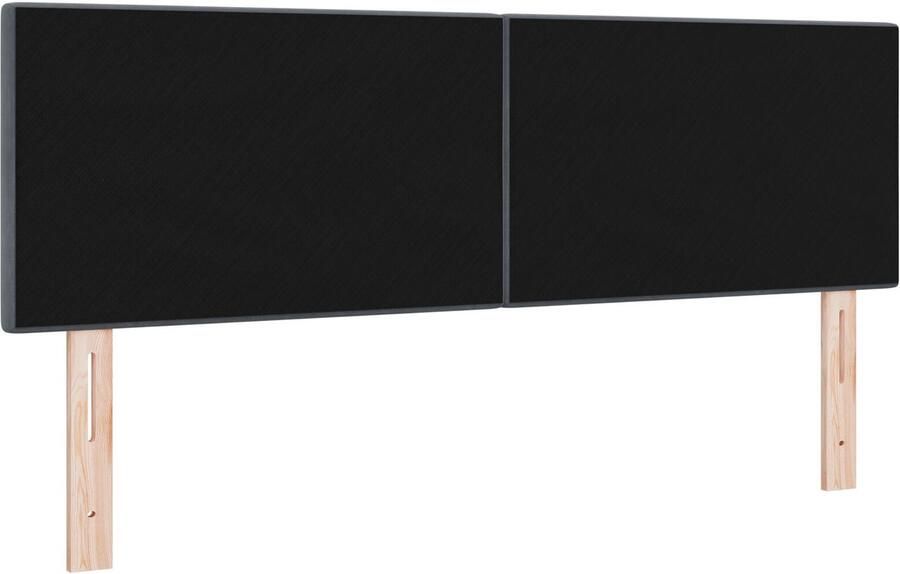 VidaXL Hoofdbord Wandgemonteerd Donkergrijs 160 cm Fluweel - Foto 2