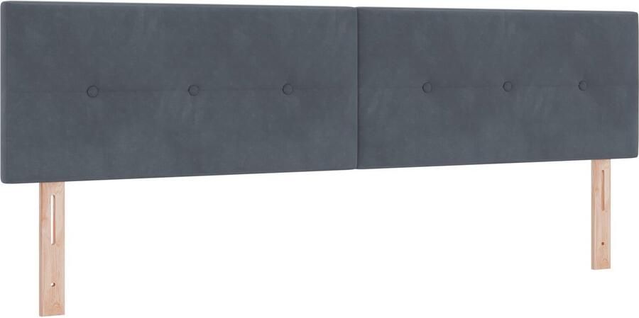 VidaXL Hoofdbord Set van 2 Donkergrijs Hout 90 x 40 x 7 cm Duurzaam