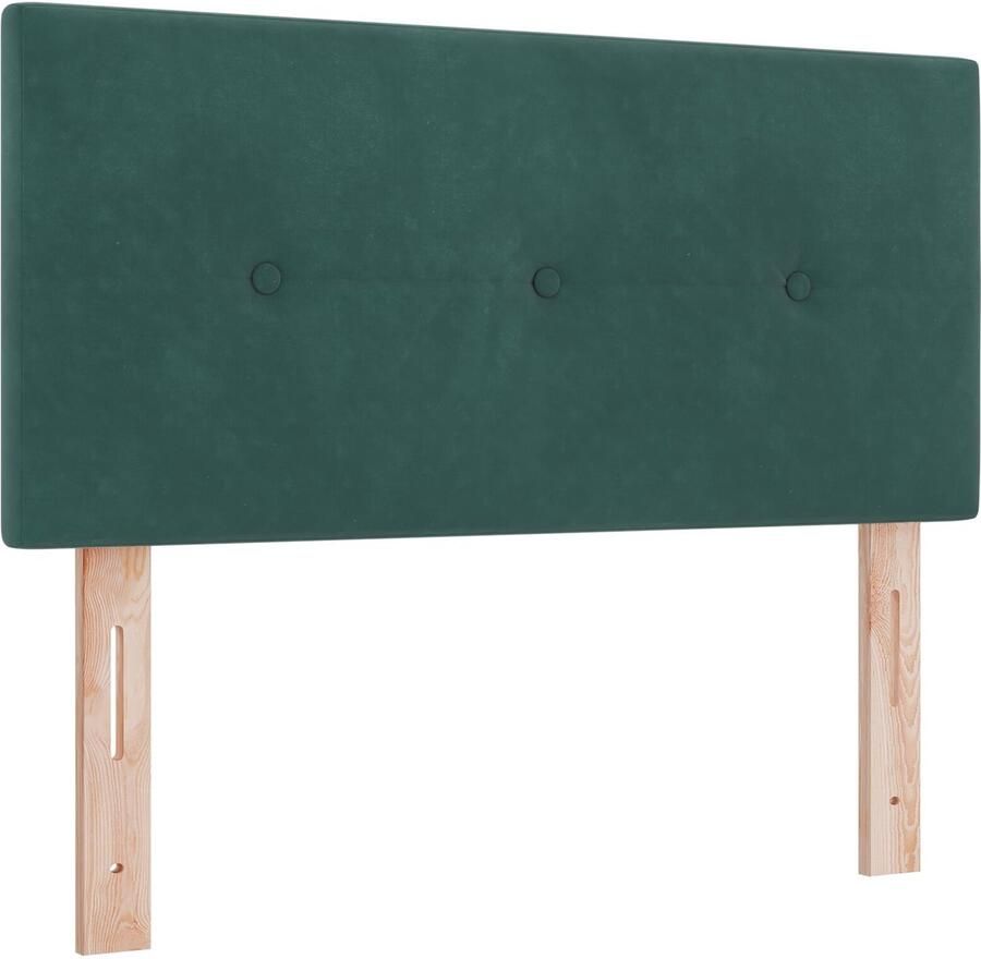 VidaXL Hoofdbord Wandgemonteerd Donkergroen 100 cm Fluweel - Foto 2