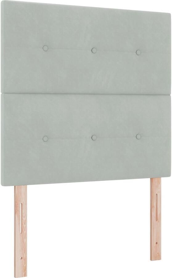 VidaXL Hoofdbord Lichtgrijs Velvet 90 cm Stijlvol Ontwerp