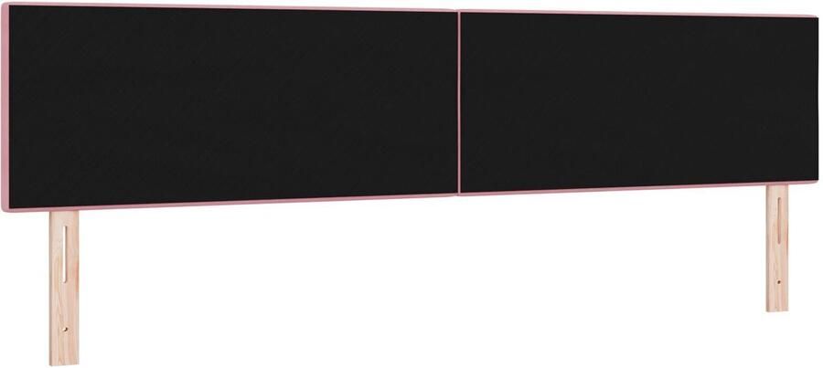 VidaXL Hoofdbord Set van 2 Roze Hout 200 cm Laag hoofdbord