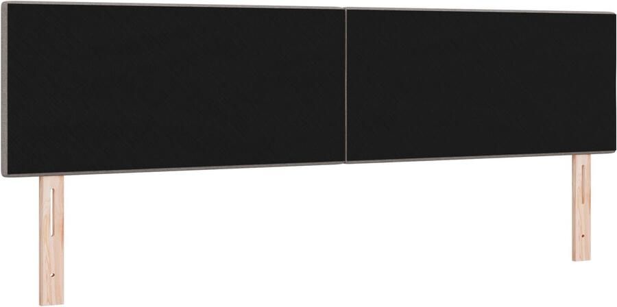 VidaXL Hoofdbord Set van 2 Taupe Hout 180 x 7 x 88 cm