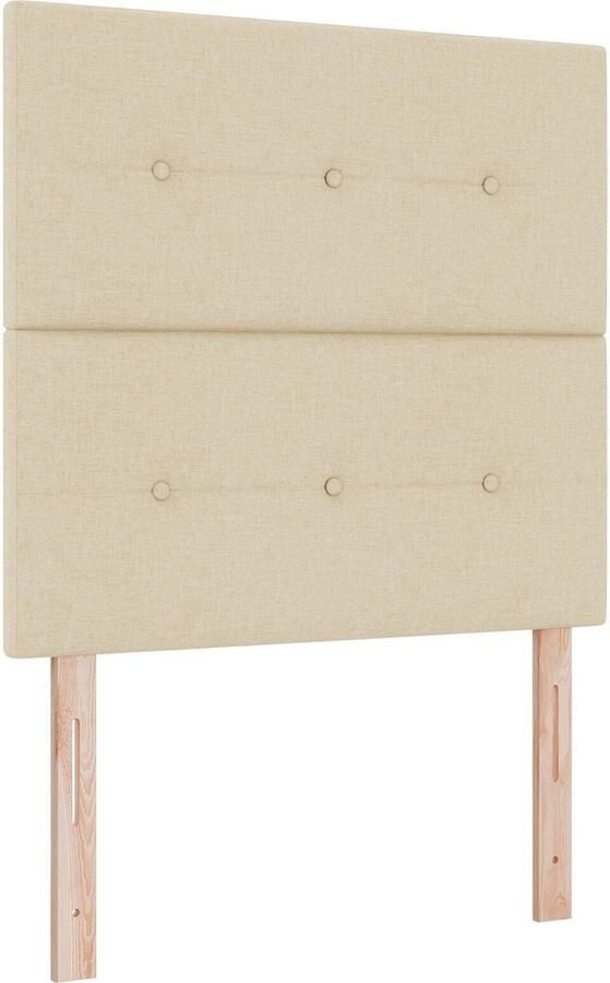 VidaXL Hoofdbord Crème Polyester 90 x 7 x 118 128 cm Duurzaam - Foto 2