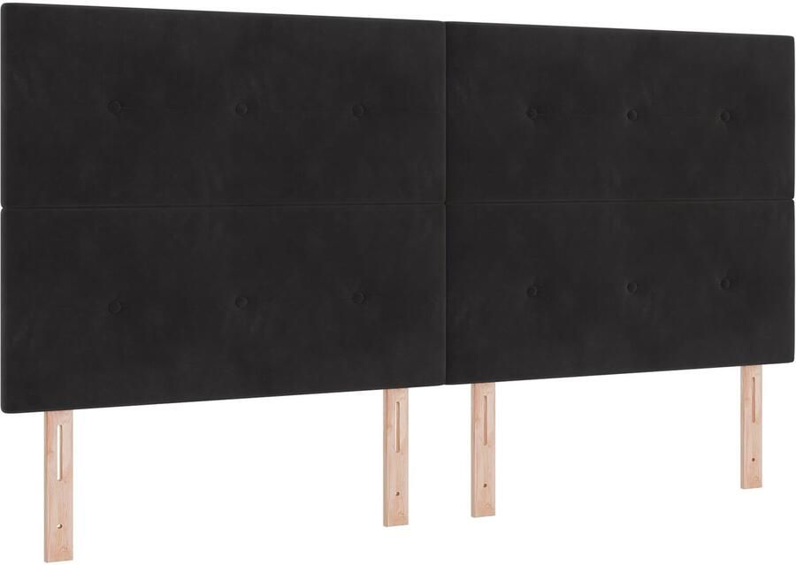 VidaXL Hoofdbord Zwart Geëngineerd hout 200 cm Decoratieve Inzetstukken - Foto 2