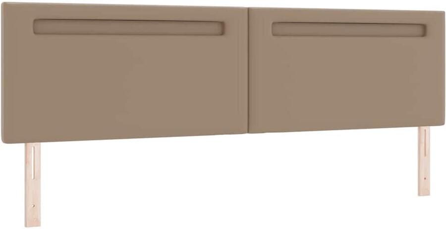 VidaXL Hoofdbord Wandgemonteerd met hoofdeinde Cappuccino 200 cm PVC