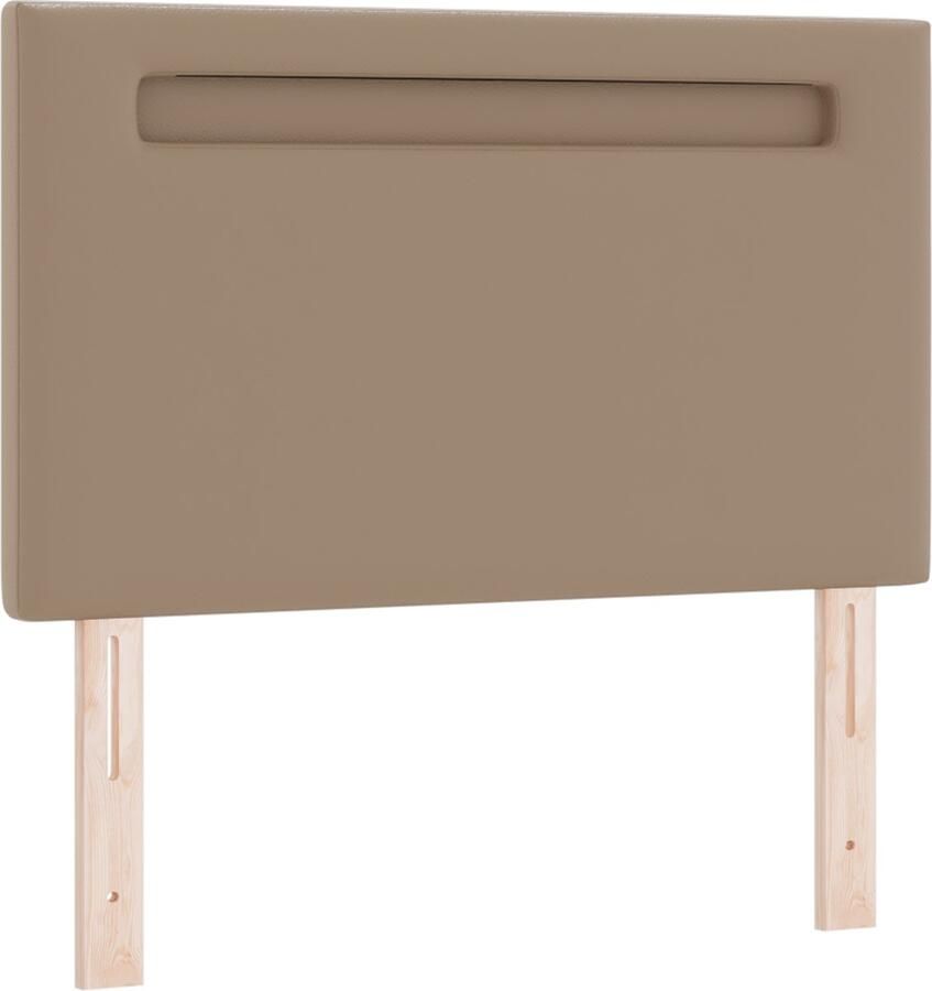 VidaXL Hoofdbord Wandgemonteerd met hoofdeinde Cappuccino 90 cm PVC