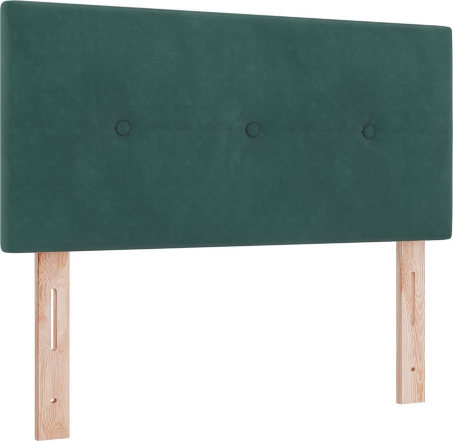 VidaXL LED Hoofdbord met Knopen in Donkergroen 100 cm Velvet