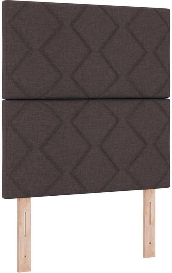 VidaXL LED Hoofdbord in Diamanten Blokken Ontwerp Donkerbruin 80 cm