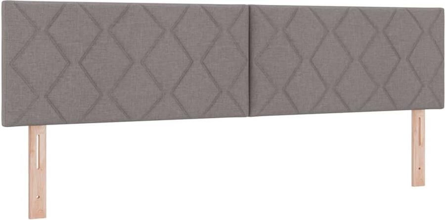 VidaXL Hoofdbord met LED -striplichten Verstelbaar Taupe 180 cm Stof