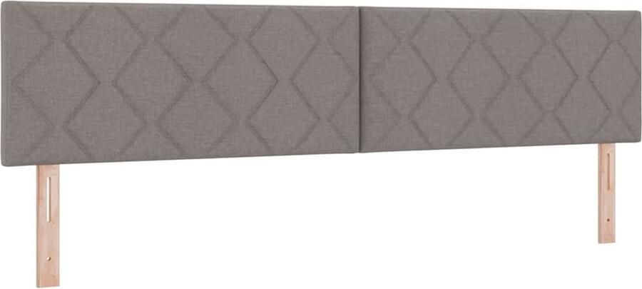 VidaXL Hoofdbord met LED -striplichten Verstelbaar Taupe 200 cm Stof