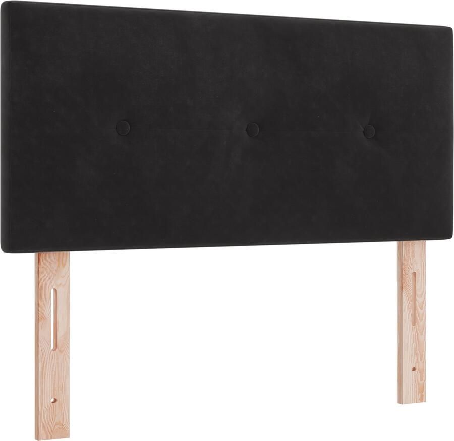 VidaXL Hoofdbord met LED -striplichten Verstelbaar Zwart 80 cm Fluweel