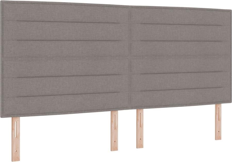 VidaXL Boxspring Bed met Matras Taupe 200x200 cm Stof