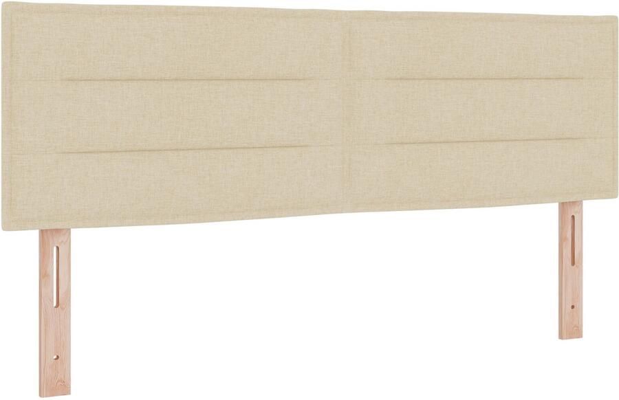VidaXL Hoofdbord Set van 2 Crème Hout 140 cm Decoratieve inzetstukken - Foto 2