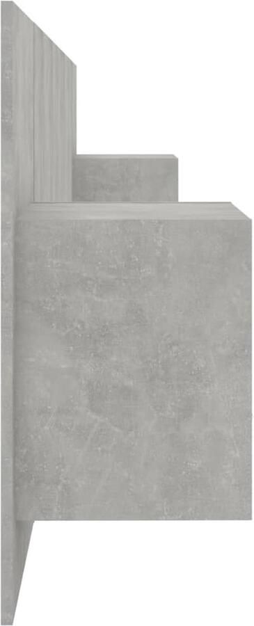 VidaXL Hoofdbord met Nachtkastjes Bewerkt Hout Grijs Hoofd Bord Hoofdkussen Nachtlampje Slaapkamersdecoratie Wandmontage