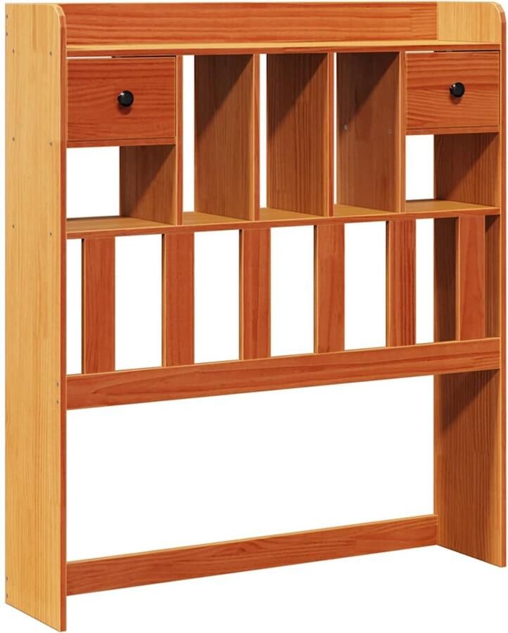 VidaXL Hoofdbord met opbergruimte 100 cm massief grenenhout wasbruin