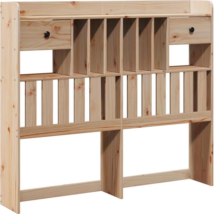 VidaXL Hoofdbord met opbergruimte 135 cm massief grenenhout