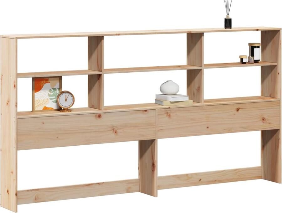 VidaXL Hoofdbord met opbergruimte 180 cm massief grenenhout