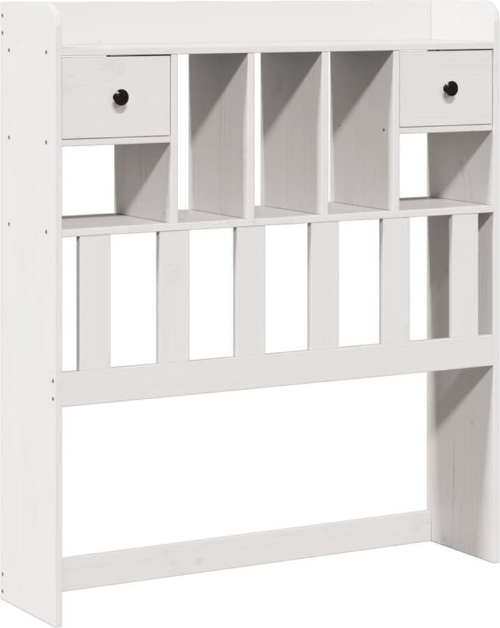 VidaXL Hoofdbord met opbergruimte 75 cm massief grenenhout wit