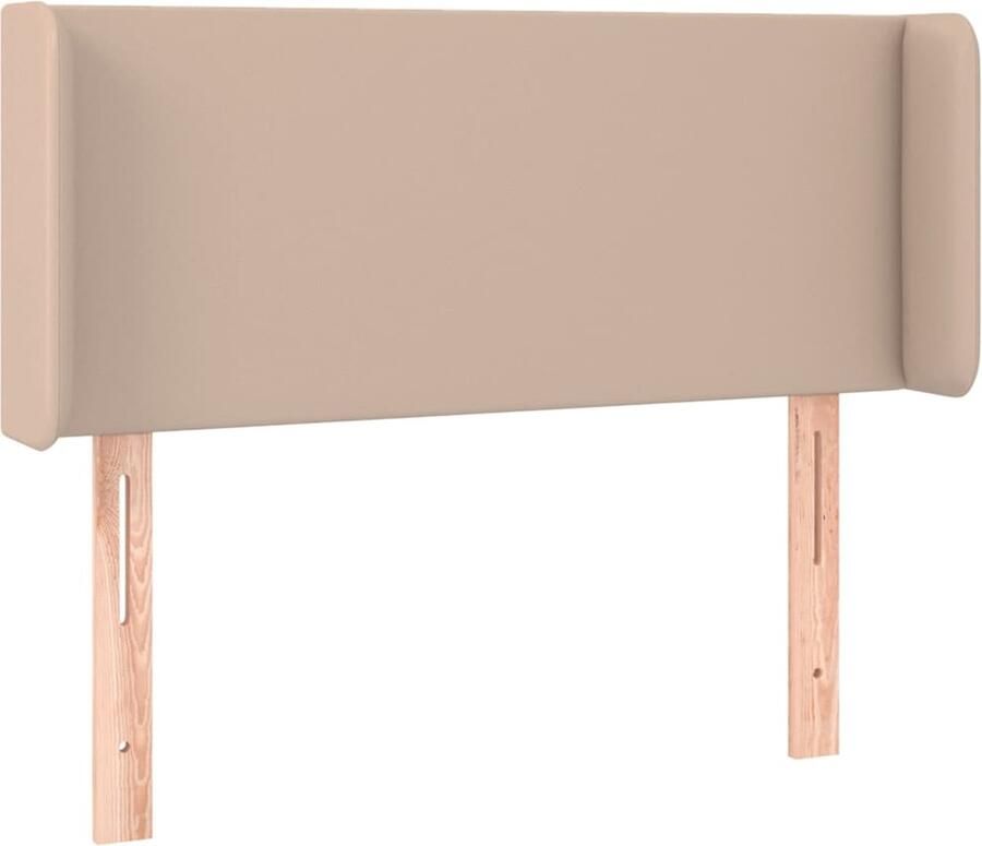 VidaXL Hoofdbord met randen 103x16x78 88 cm kunstleer cappuccinokleur - Foto 2
