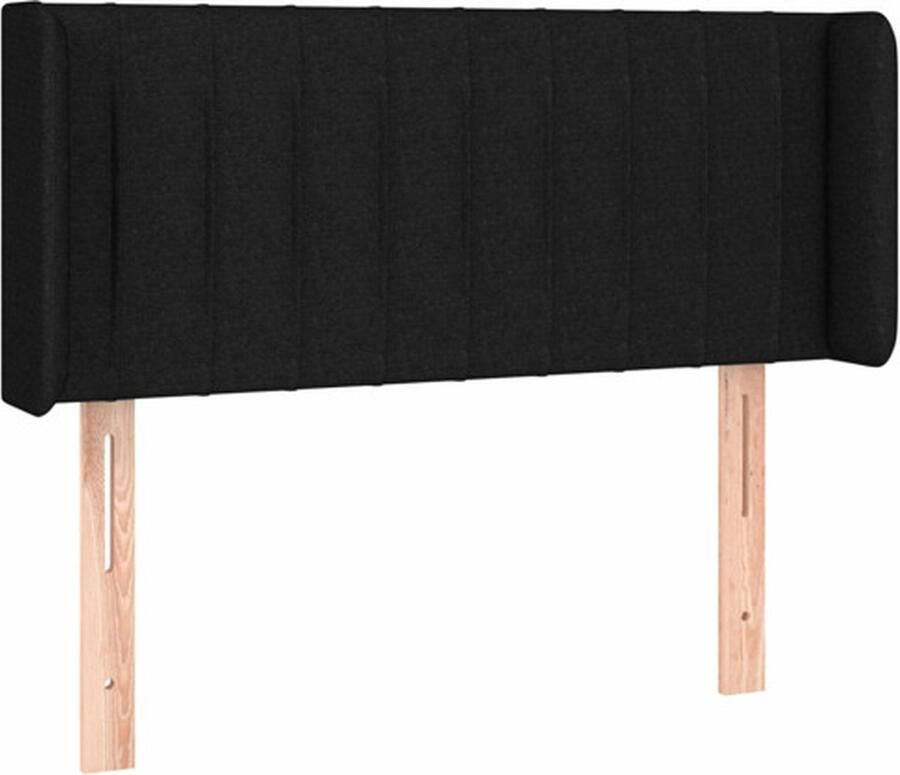 VidaXL Hoofdbord met randen 103x16x78 88 cm stof zwart