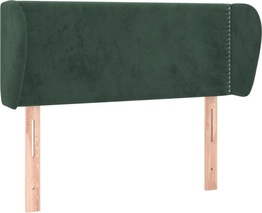 VidaXL Hoofdbord met randen 83x23x78 88 cm fluweel donkergroen